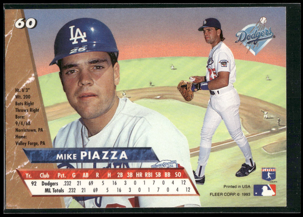 1993 Ultra #60 Mike Piazza