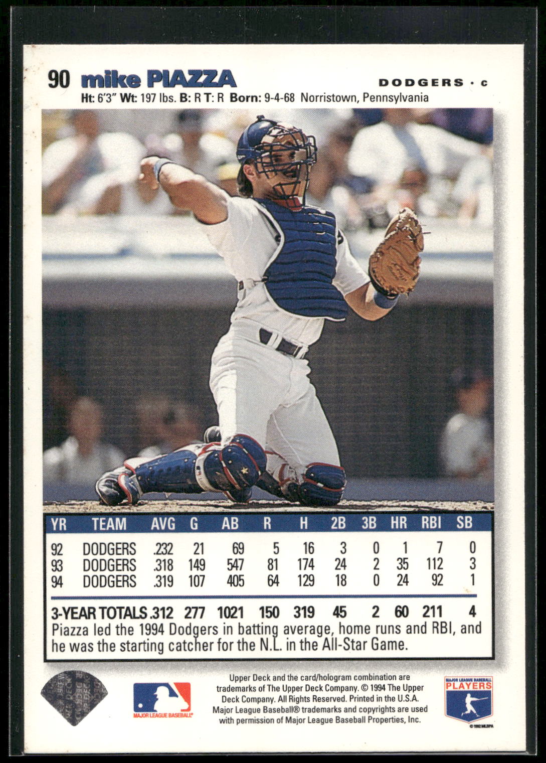 1995 Collector's Choice SE #90 Mike Piazza