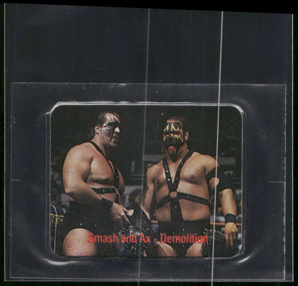 1988 Borden WWF Tag Team of the Year Stickers #NNO Smash and Ax - Demolition
