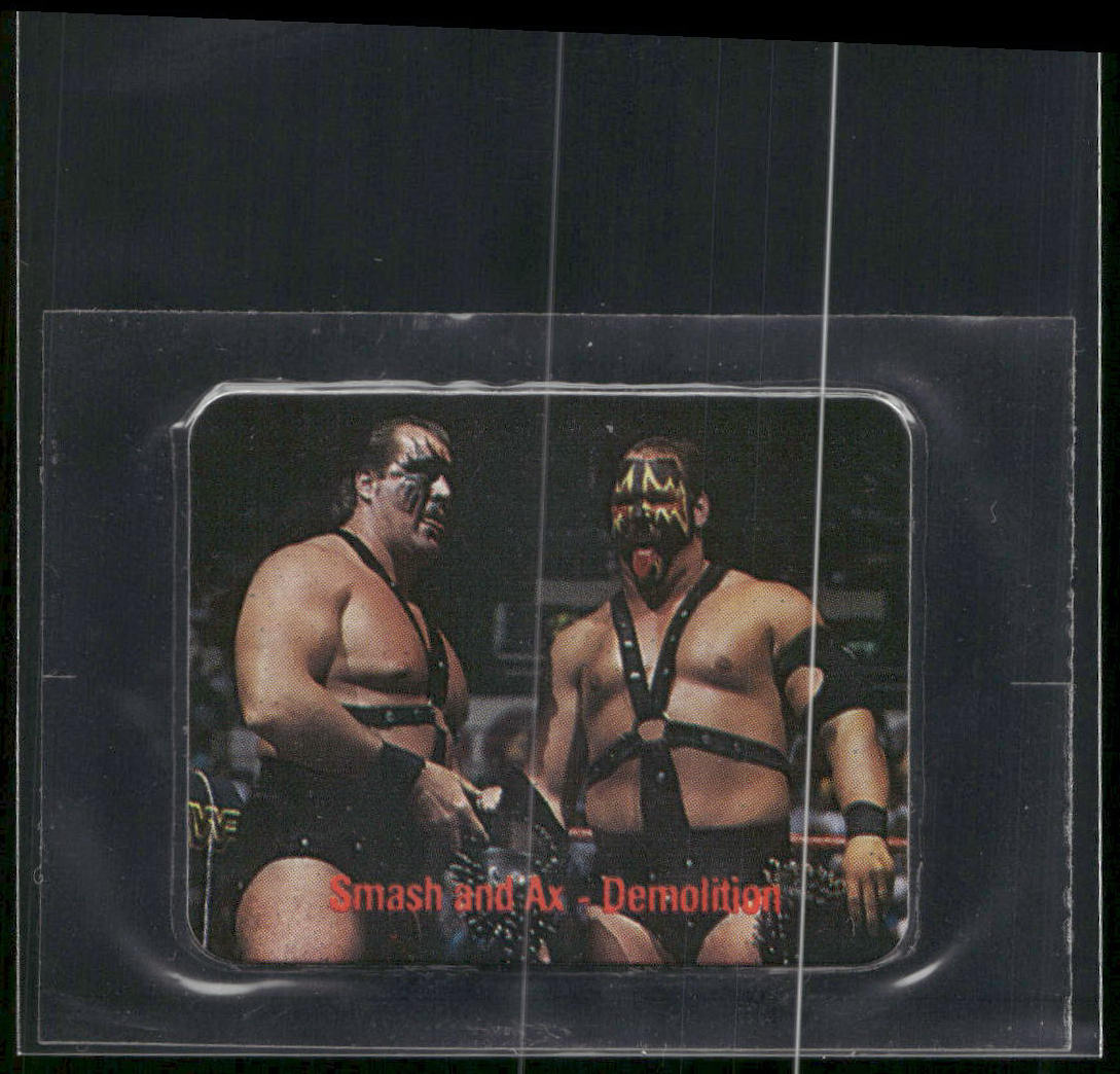 1988 Borden WWF Tag Team of the Year Stickers #NNO Smash and Ax - Demolition