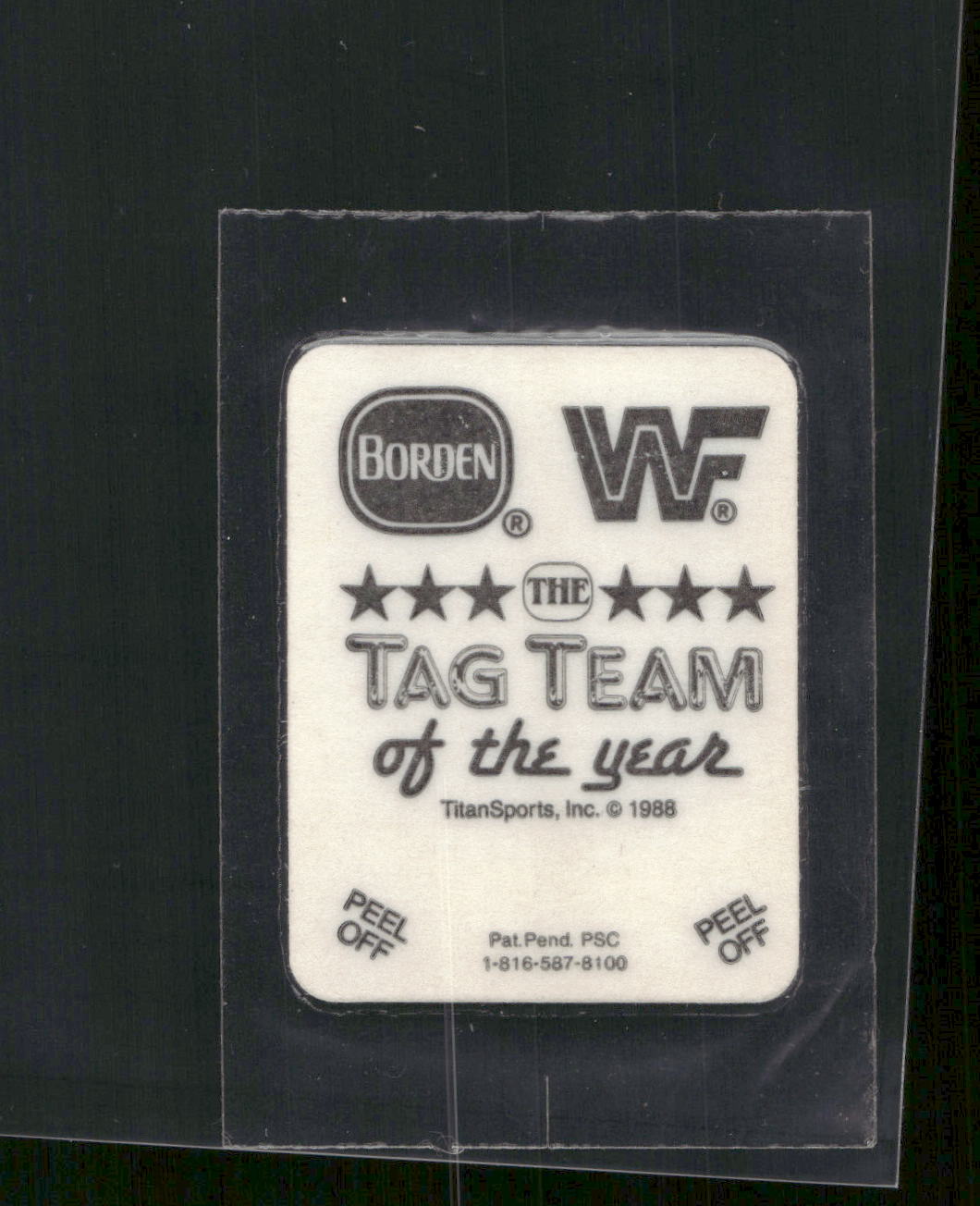 1988 Borden WWF Tag Team of the Year Stickers #NNO The Killer Bees