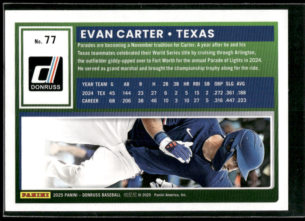 2025 Donruss #77 Evan Carter Stars #/250