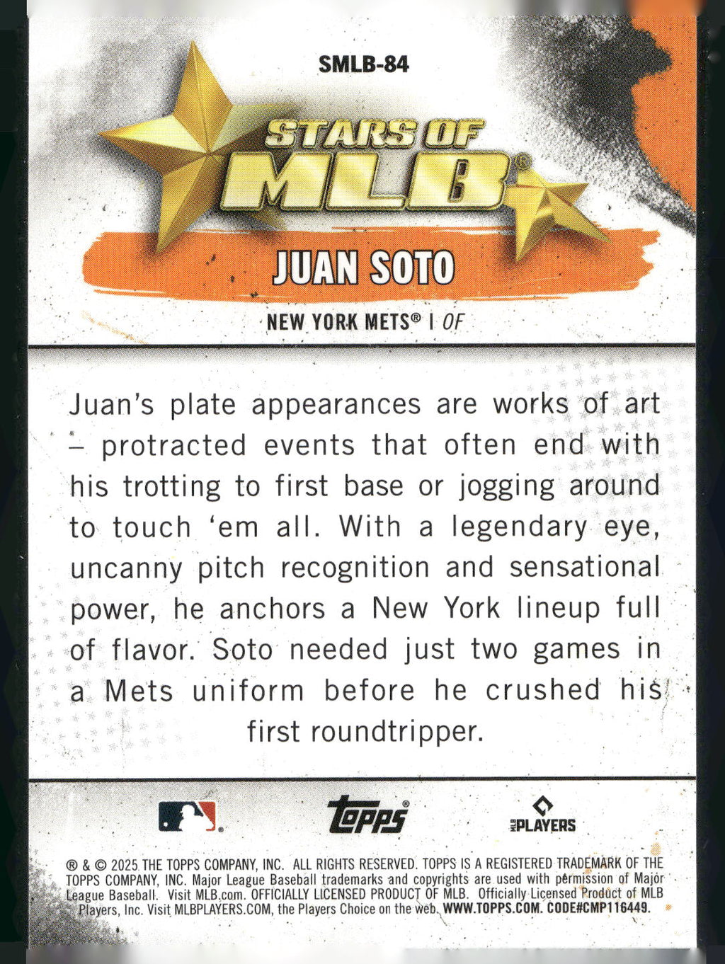 2025 Topps Update #SMLB-84 Juan Soto Stars of MLB