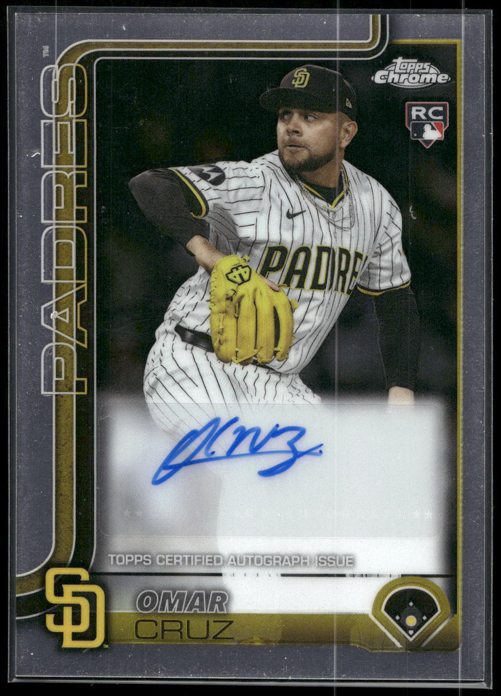 2025 Topps Chrome Update #AC-OC Omar Cruz Chrome Update Autographs