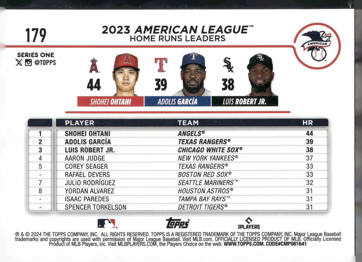 2024 Topps #179 Shohei Ohtani / Adolis García / Luis Robert Jr.) Holiday