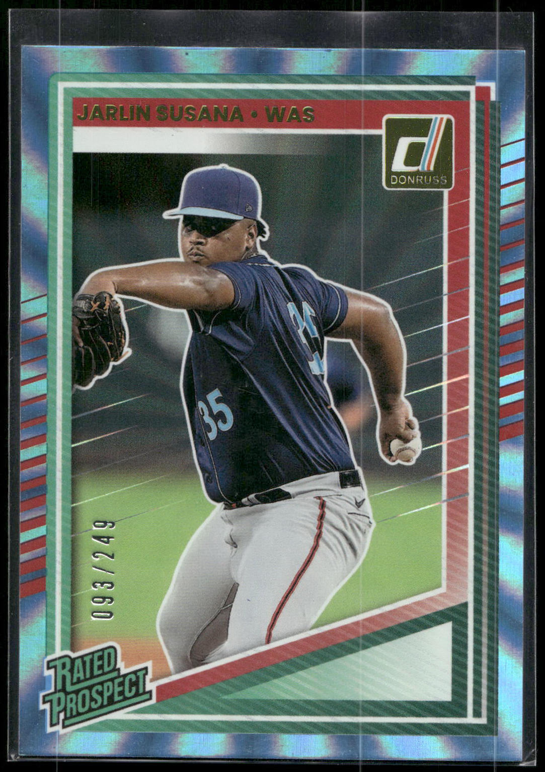 2025 Donruss #140 Jarlin Susana Carolina Blue Laser #/249