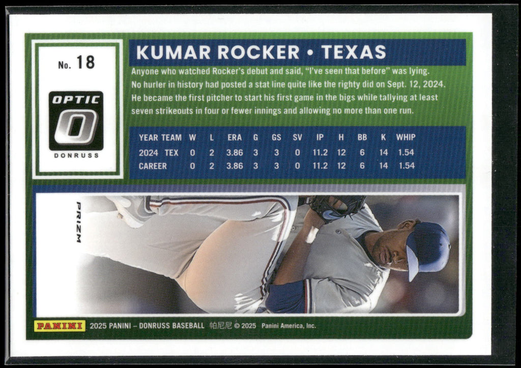 2025 Donruss #18 Kumar Rocker Optic Circles