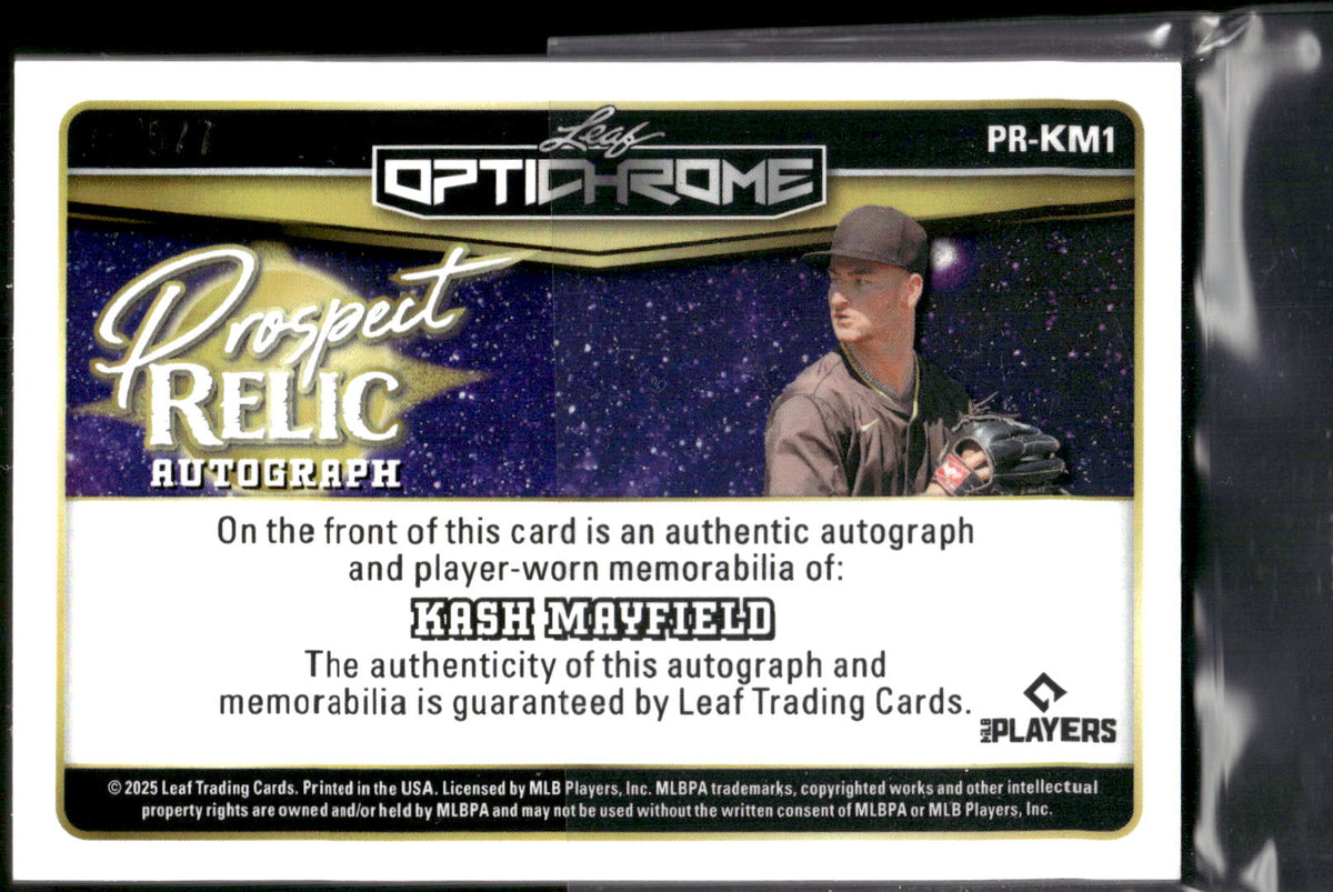 2025 Leaf Optichrome #PR-KM1 Kash Mayfield #/7