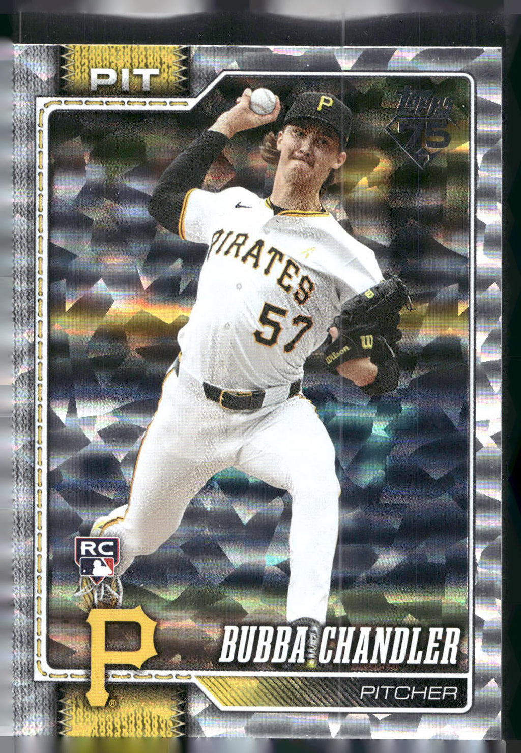 2026 Topps #283 Bubba Chandler Silver Crackle Foil