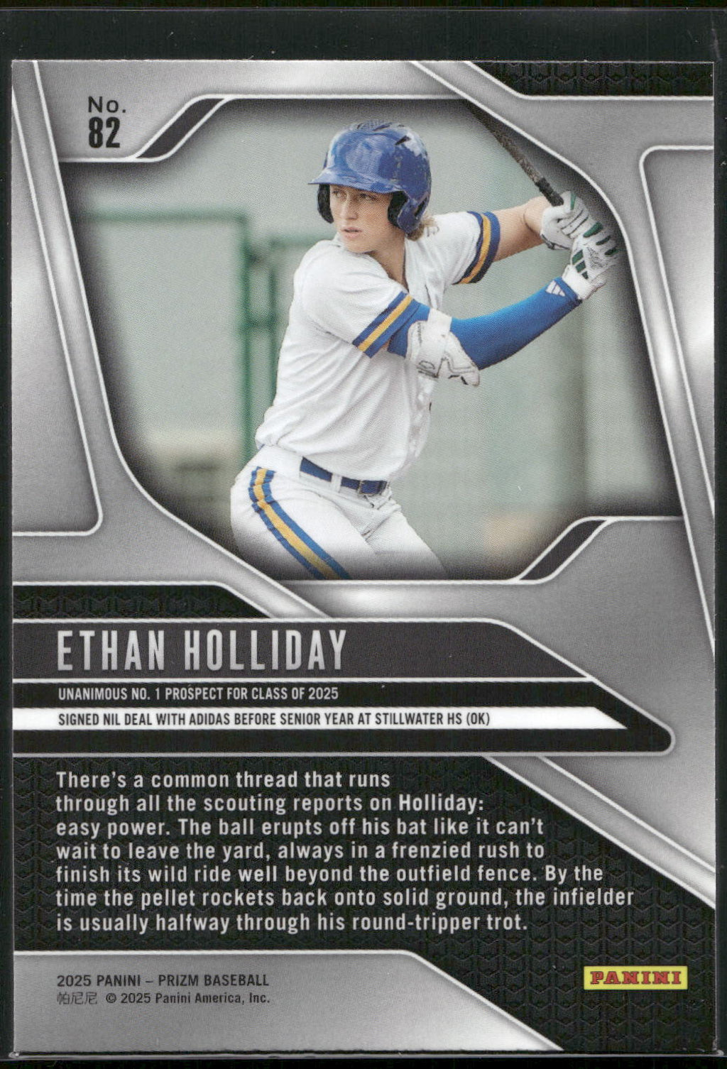 2025 Panini Prizm #82 Ethan Holliday