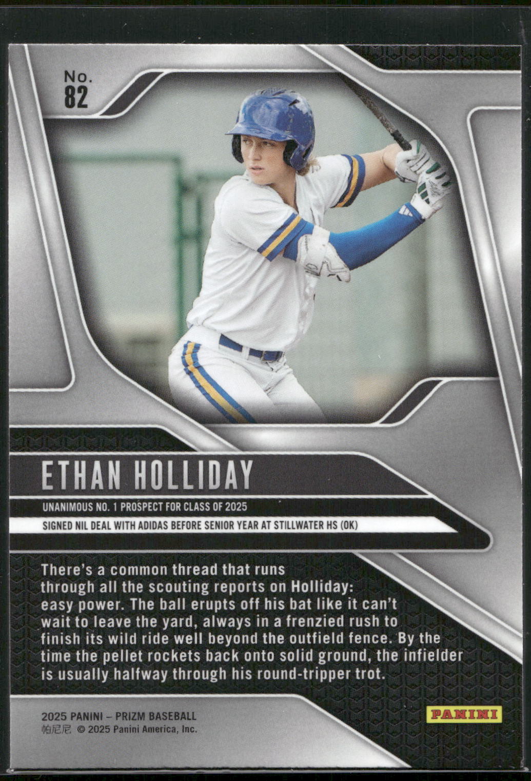 2025 Panini Prizm #82 Ethan Holliday
