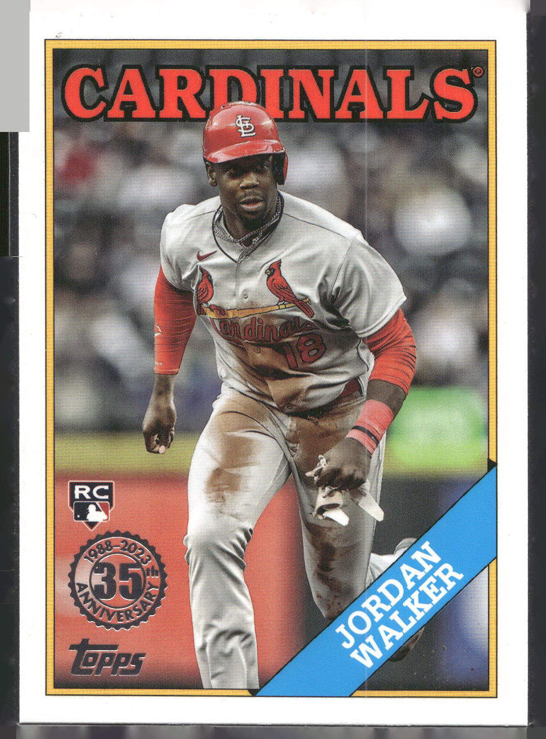 2023 Topps Update #88US-49 Jordan Walker 1988 Topps Baseball 35th Anniversary
