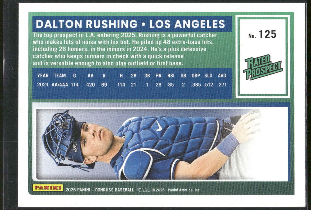 2025 Donruss #125 Dalton Rushing