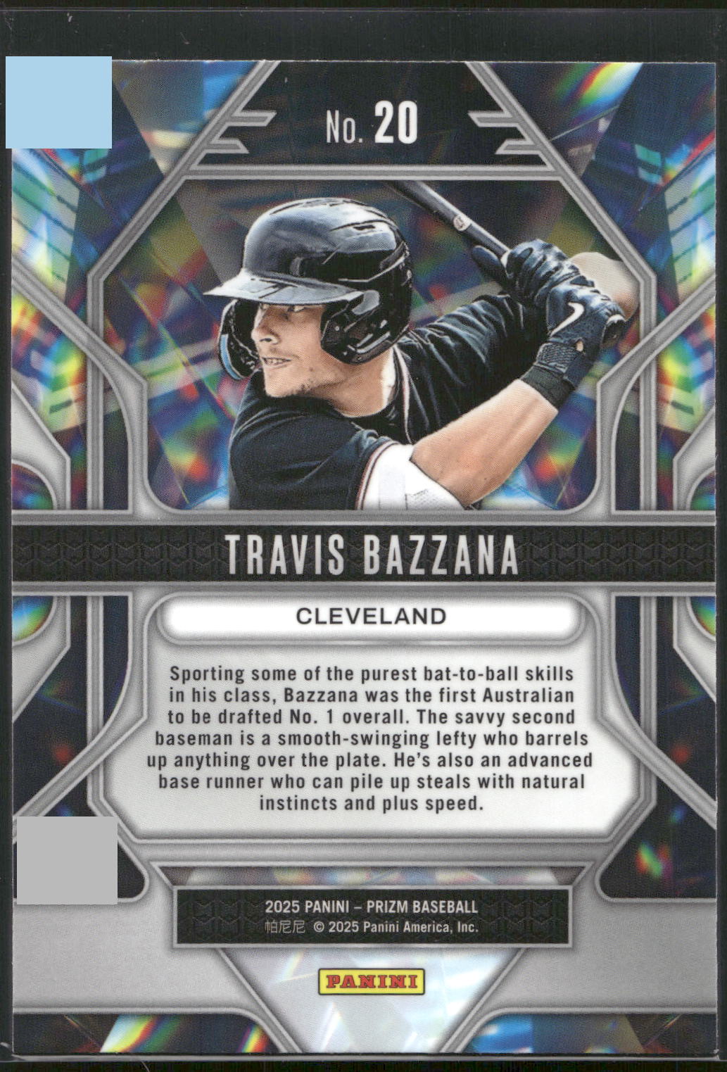 2025 Panini Prizm #20 Travis Bazzana Prizmatic