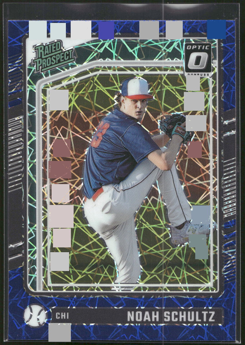 2024 Donruss #170 Noah Schultz Optic Blue Velocity Prizms