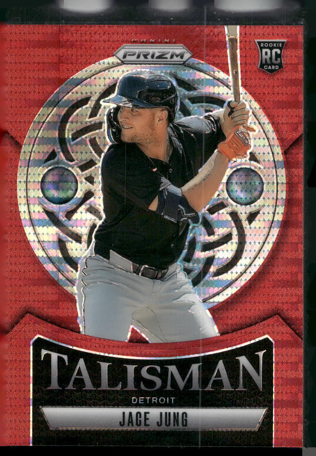 2025 Panini Prizm #7 Jace Jung Talisman Red Pulsar Prizms #/399