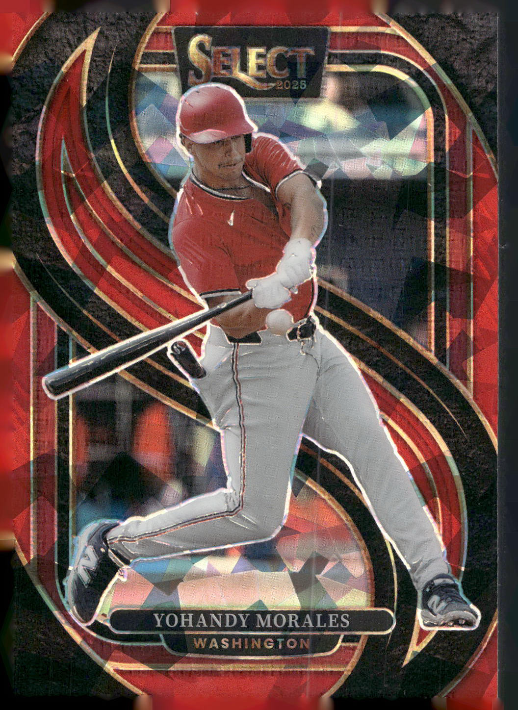 2025 Panini Select #166 Yohandy Morales Red Ice Prizms #/199