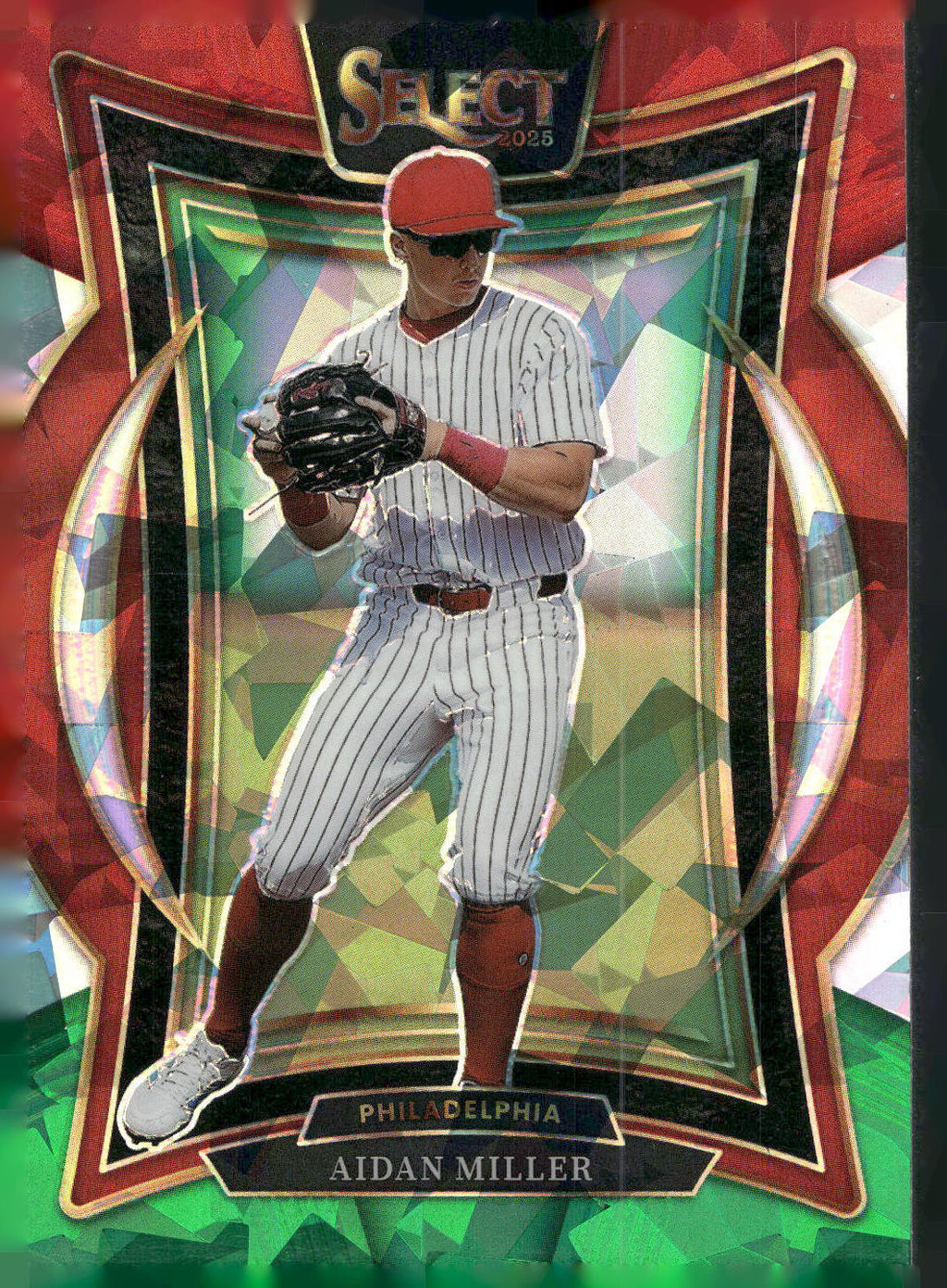 2025 Panini Select #23 Aidan Miller Red and Green Ice Prizms