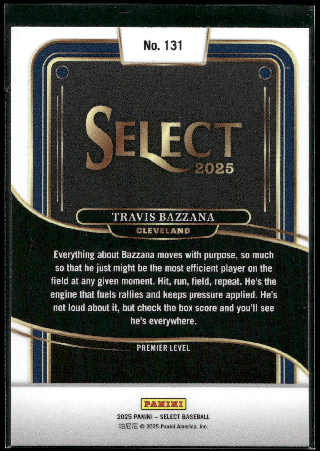 2025 Panini Select #131 Travis Bazzana
