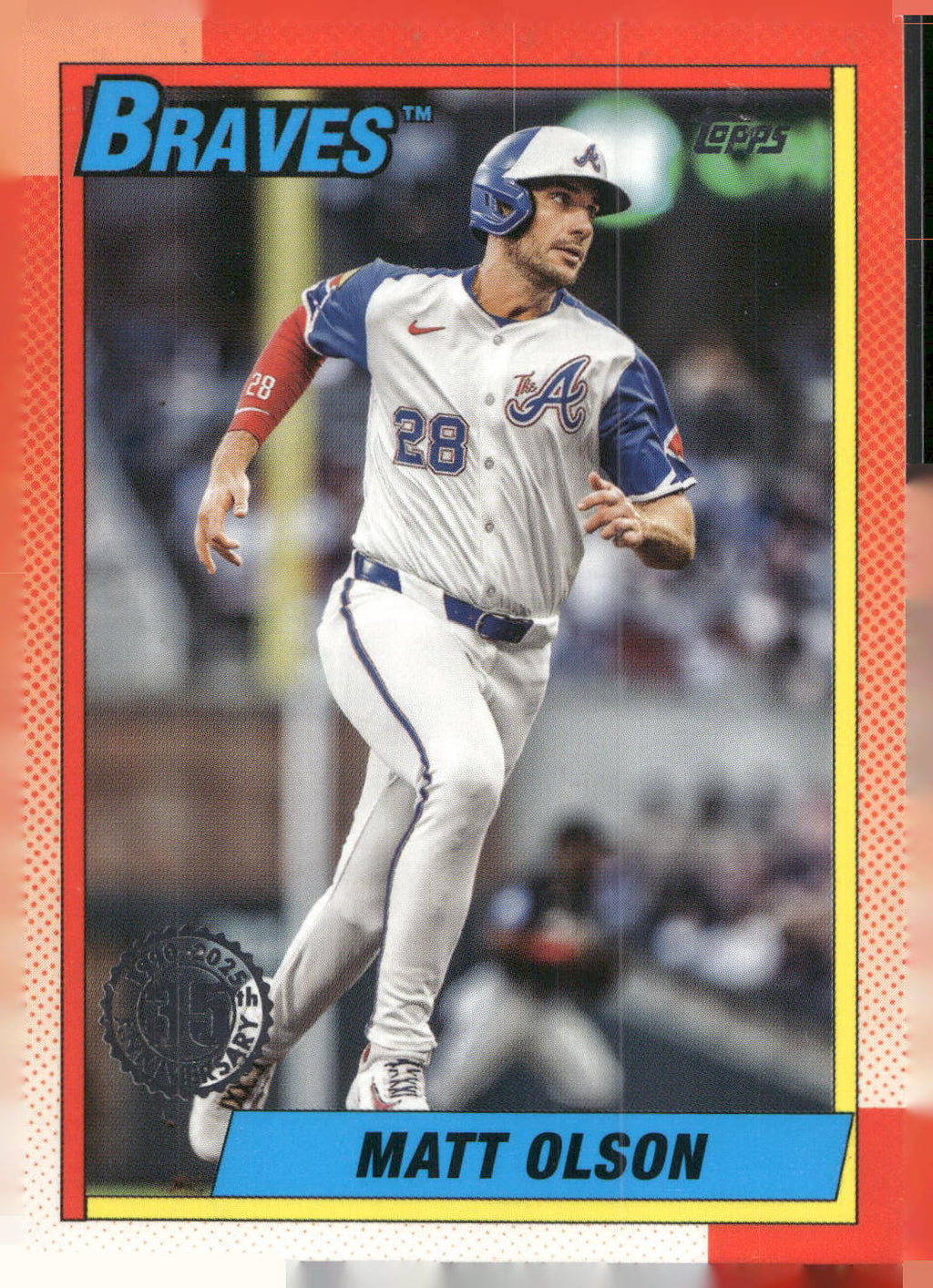 2025 Topps #T90-13 Matt Olson 1990 Topps Baseball 35th