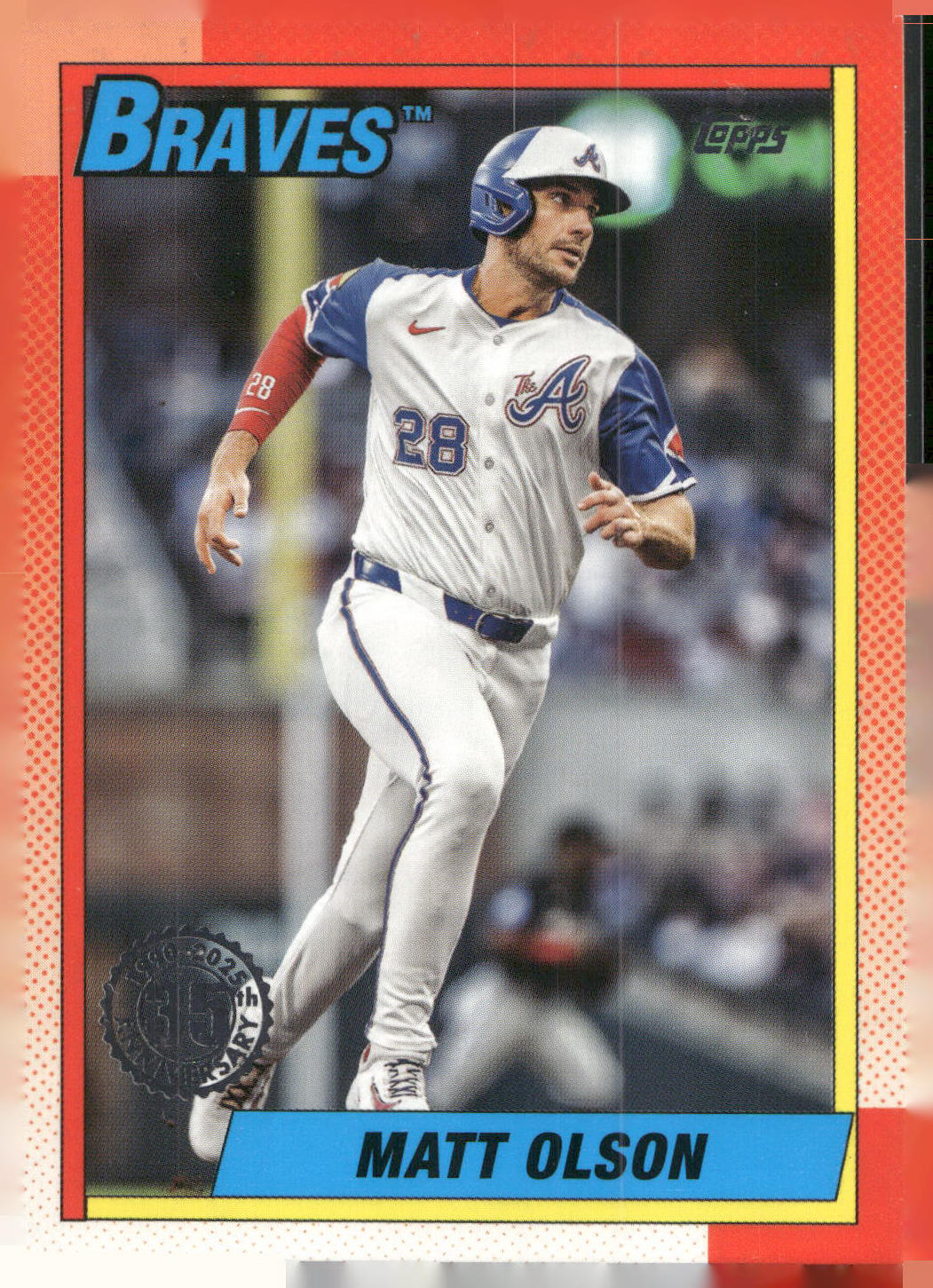 2025 Topps #T90-13 Matt Olson 1990 Topps Baseball 35th