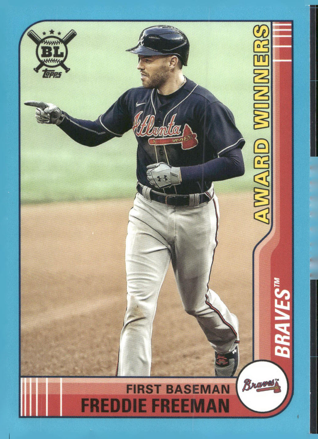 2021 Topps Big League #275 Freddie Freeman Electric Blue