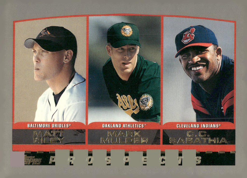 2000 Topps #446 Matt Riley / Mark Mulder / CC Sabathia PROS, Limited
