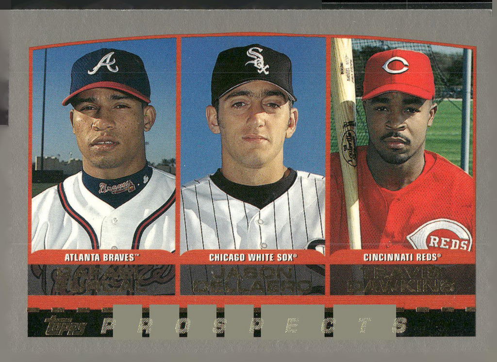 2000 Topps #442 Rafael Furcal / Jason Dellaero / Travis Dawkins PROS, Limited