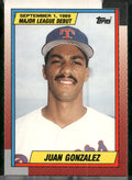 1990 Topps Major League Debut 1989 #43 Juan Gonzalez