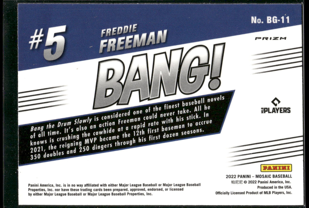2022 Panini Mosaic #BG-11 Freddie Freeman Bang! Mosaic