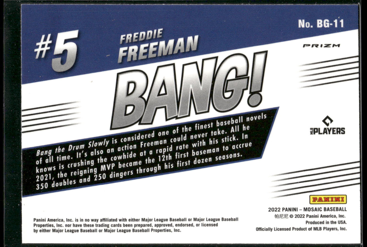 2022 Panini Mosaic #BG-11 Freddie Freeman Bang! Mosaic