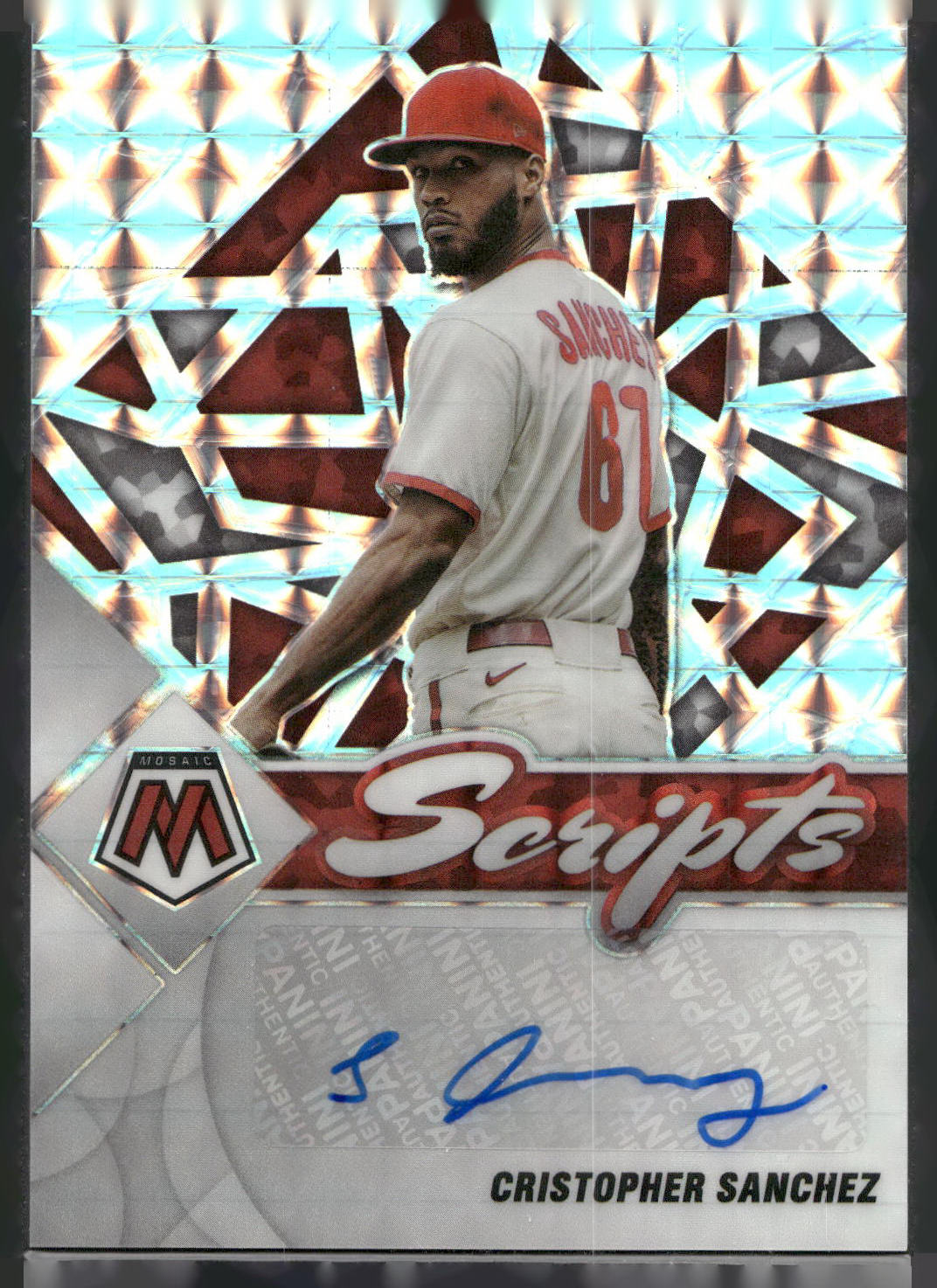 2022 Panini Mosaic #SC-CS Cristopher Sanchez Scripts
