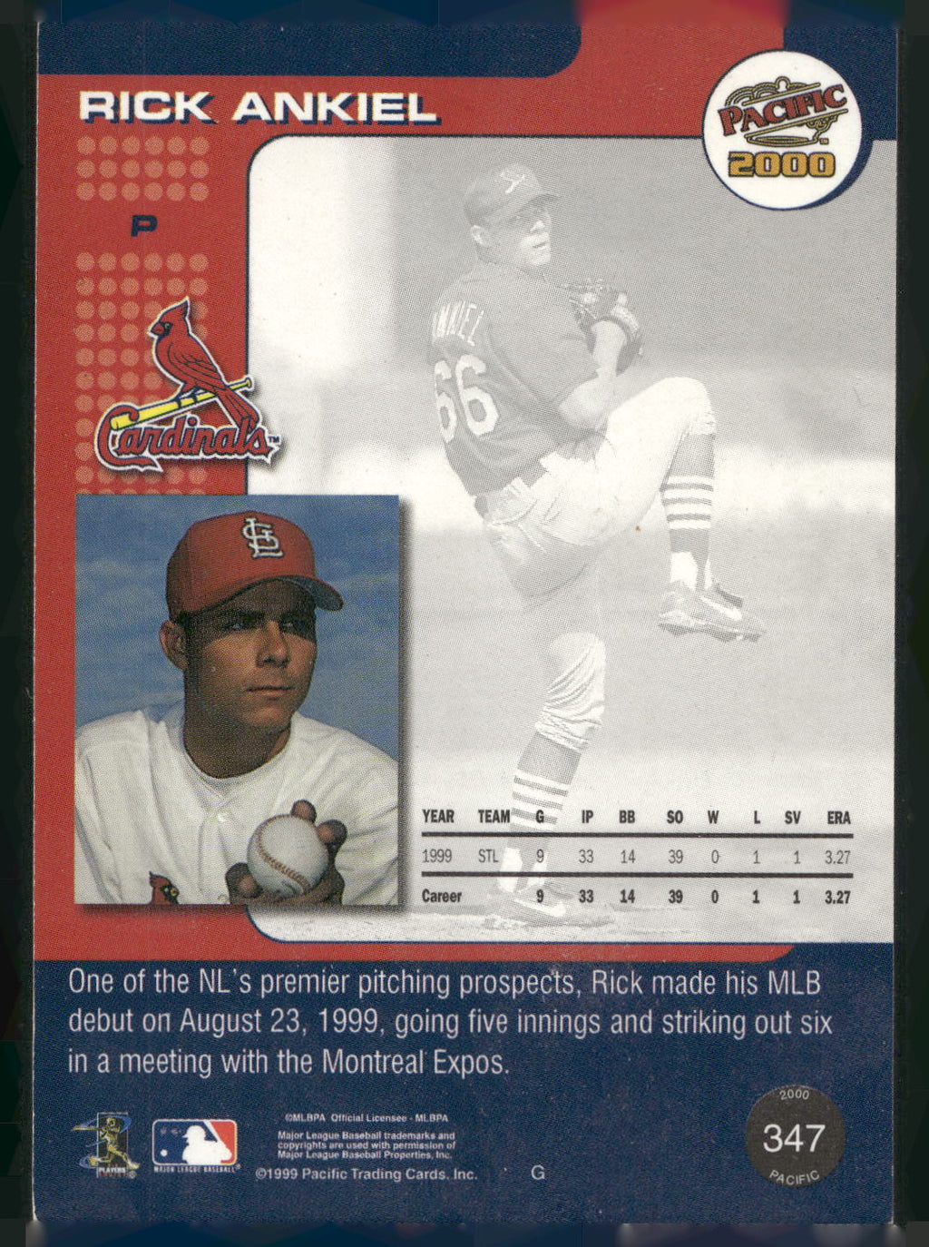 2000 Pacific #347 Rick Ankiel