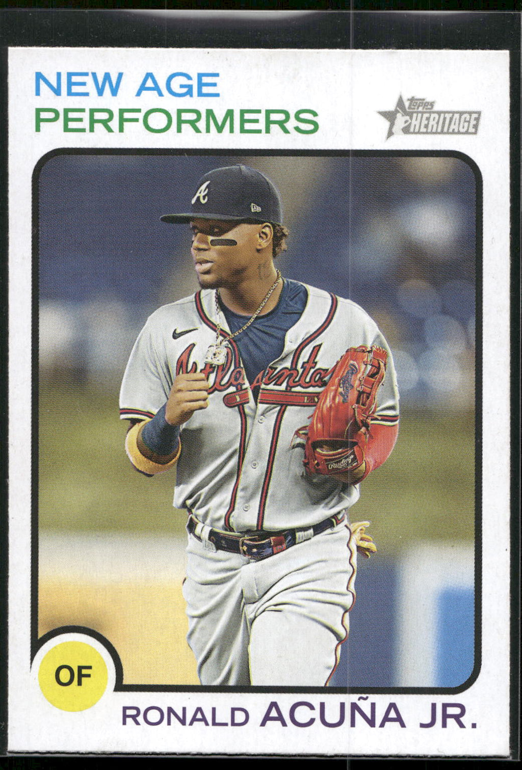 2022 Topps Heritage #NAP-9 Ronald Acuña Jr. New Age Performers