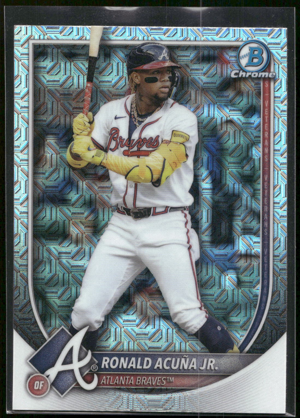 2025 Bowman #21 Ronald Acuña Jr. Chrome Base Set Mega Refractor