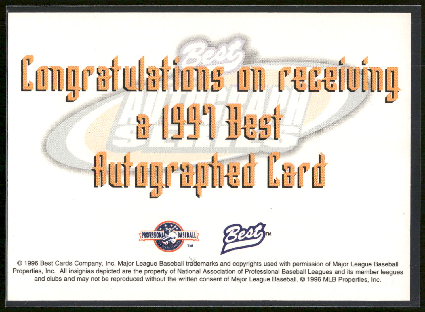 1997 Best #NNO Richard Almanzar Autographs Prospect Series