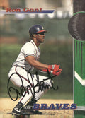 1993 Stadium Club Atlanta Braves #6 Ron Gant on card Autograph
