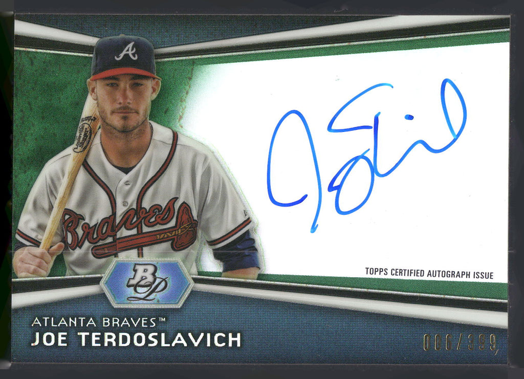 2012 Bowman Platinum #AP-JT Joe Terdoslavich Autographs Refractors #/399
