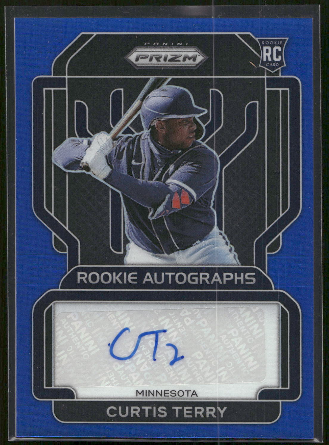 2022 Panini Prizm #RA-CT Curtis Terry Rookie Autographs Blue Prizm #/149