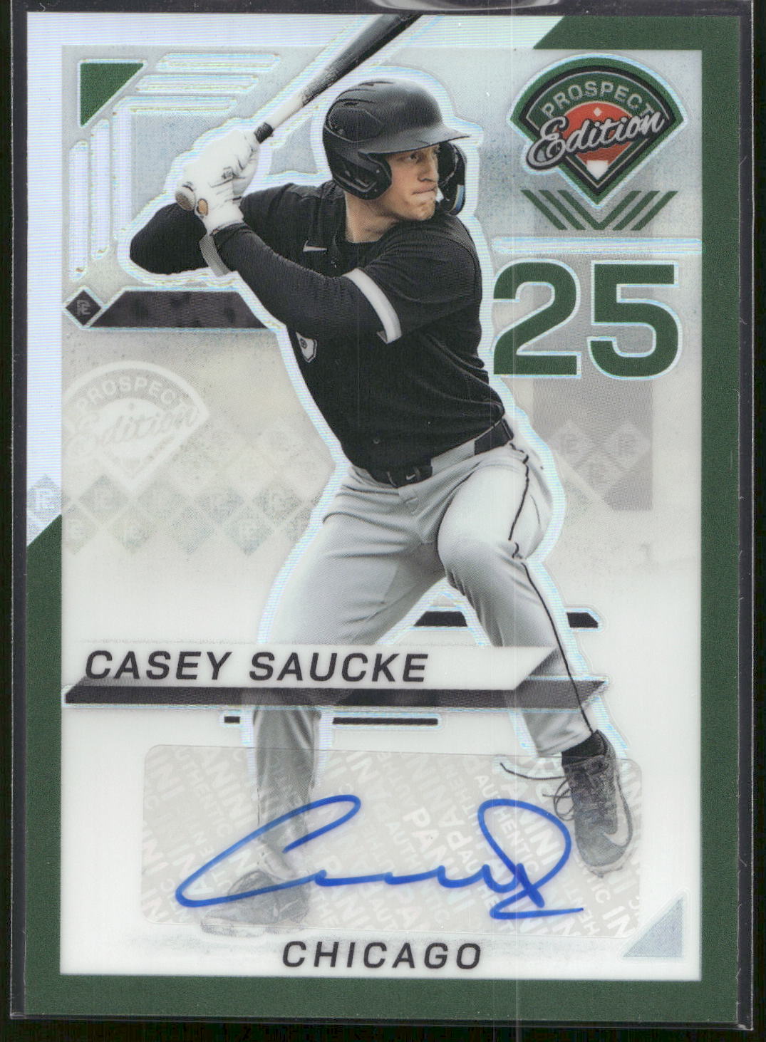 2025 Panini Prospect Edition #65 Casey Saucke Green