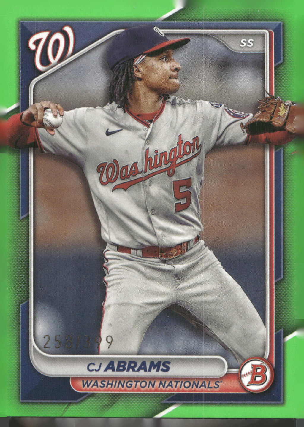 2024 Bowman #26 CJ Abrams Neon Green #/399