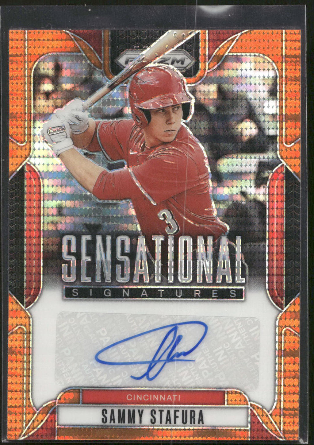 2025 Panini Prizm #SS-SS Sammy Stafura Sensational Signatures Prizms #/99