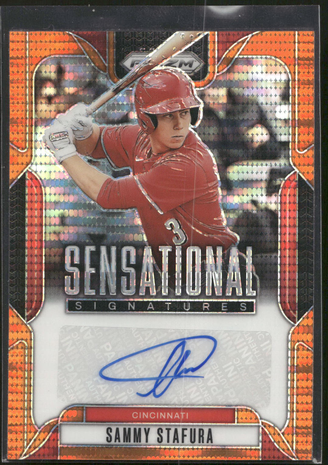 2025 Panini Prizm #SS-SS Sammy Stafura Sensational Signatures Prizms #/99