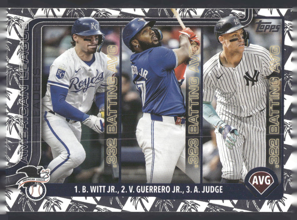 2025 Topps #345 American League Bobby Witt Jr. Vladimir Guerrero Jr. Aaron Judge