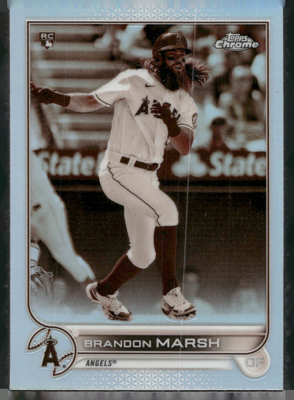 2022 Topps Chrome #133 Brandon Marsh Sepia Refractor