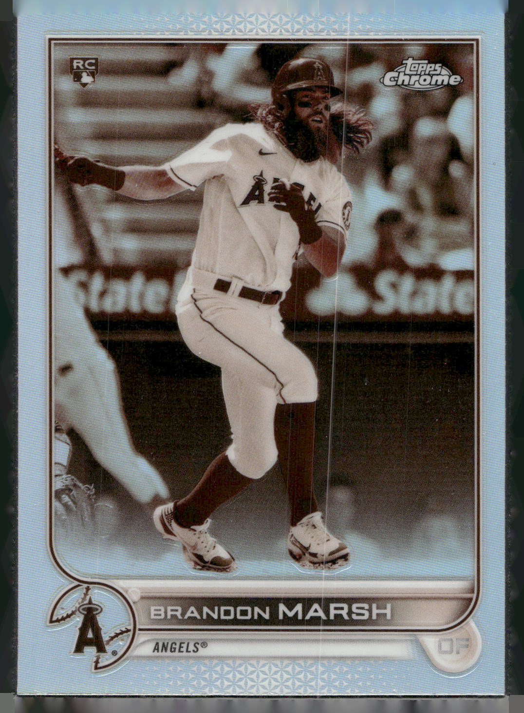 2022 Topps Chrome #133 Brandon Marsh Sepia Refractor