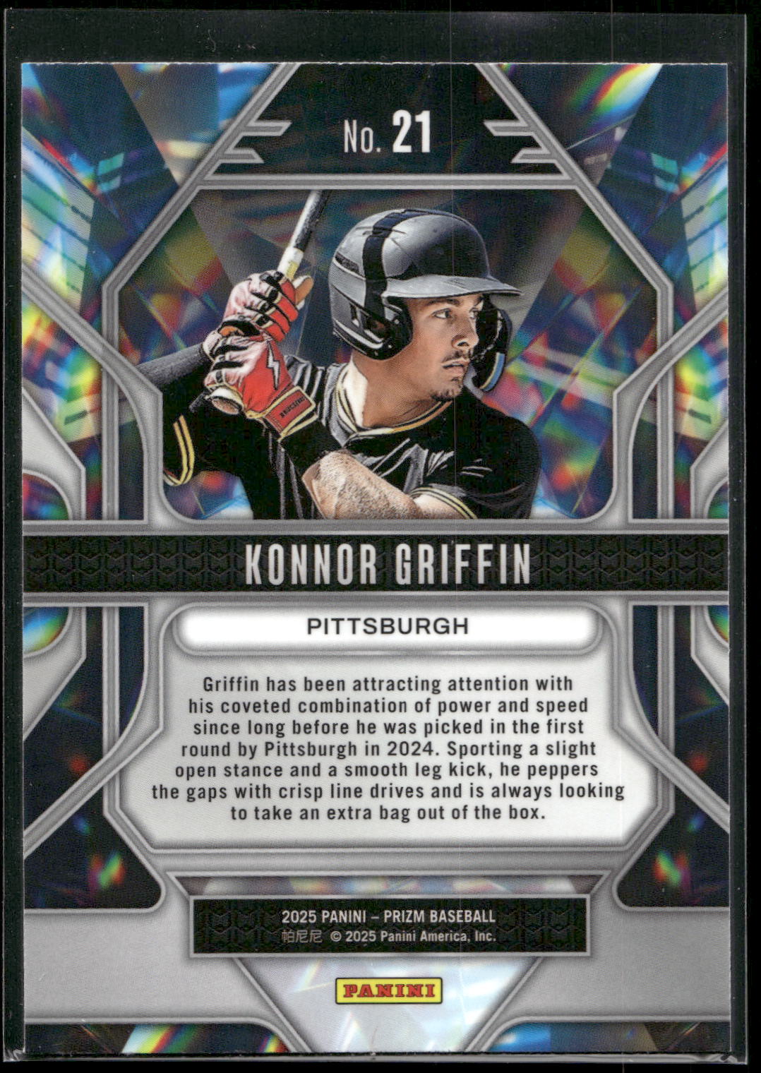 2025 Panini Prizm #21 Konnor Griffin Prizmatic