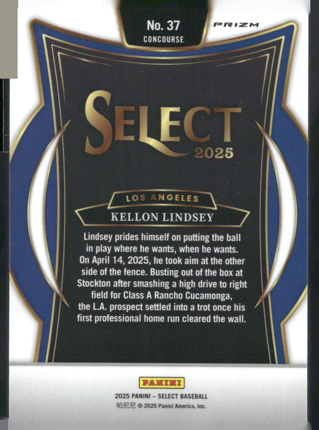 2025 Panini Select #37 Kellon Lindsey Red and Green Ice Prizms