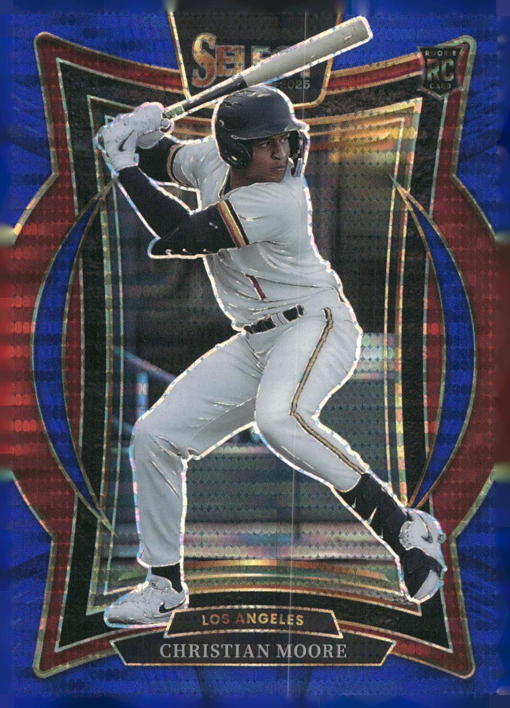 2025 Panini Select #1 Christian Moore Blue Pulsar Prizms #/99