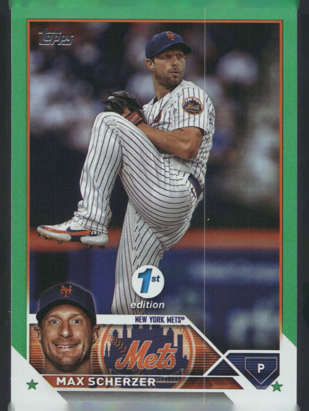 2023 Topps 1st Edition #21 Max Scherzer Green Foil #/150